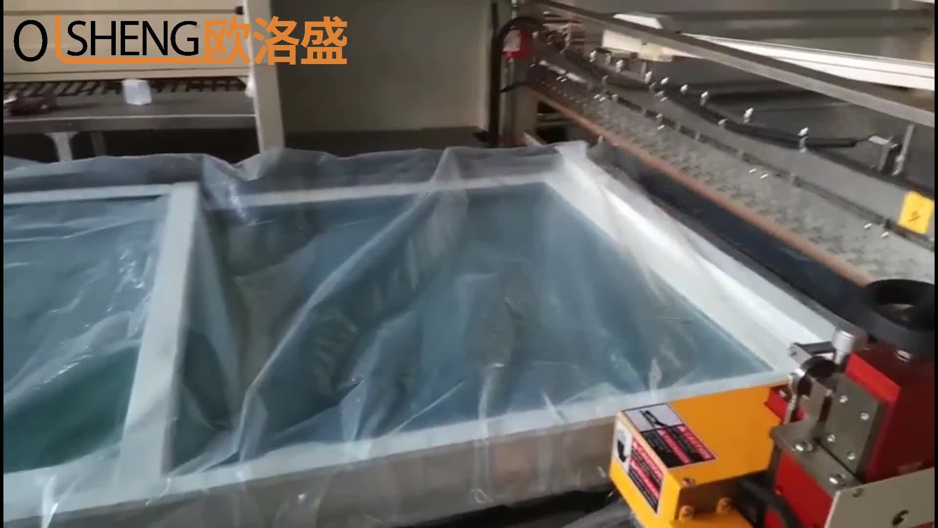定制超大熱收縮包膜機包鋁合金門窗案例視頻